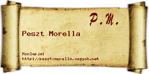 Peszt Morella névjegykártya